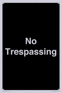 No Trespassing